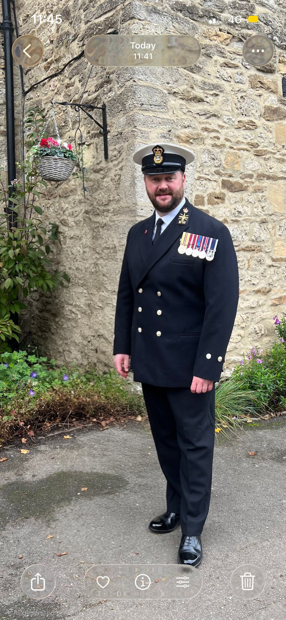 Graham in Royal Navy service dress